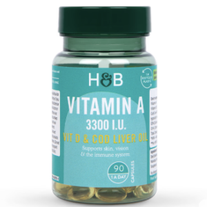 H & B Vitamin A 3330IU + Vit D & Cod Liver Oil 90 Capsules