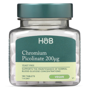 Holland & Barrett Chromium Picolinate 200ug 180 Tablets