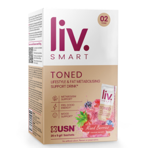 USN Liv.Smart Toned Lifestyle & Fat Metabolising Support Mixed Berries Sachets 20 x 5g